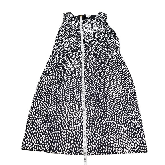 J Crew Cotton Polka Dot Sheath Dress Size 14 Knee Length Midi Sleeveless - Picture 11 of 12